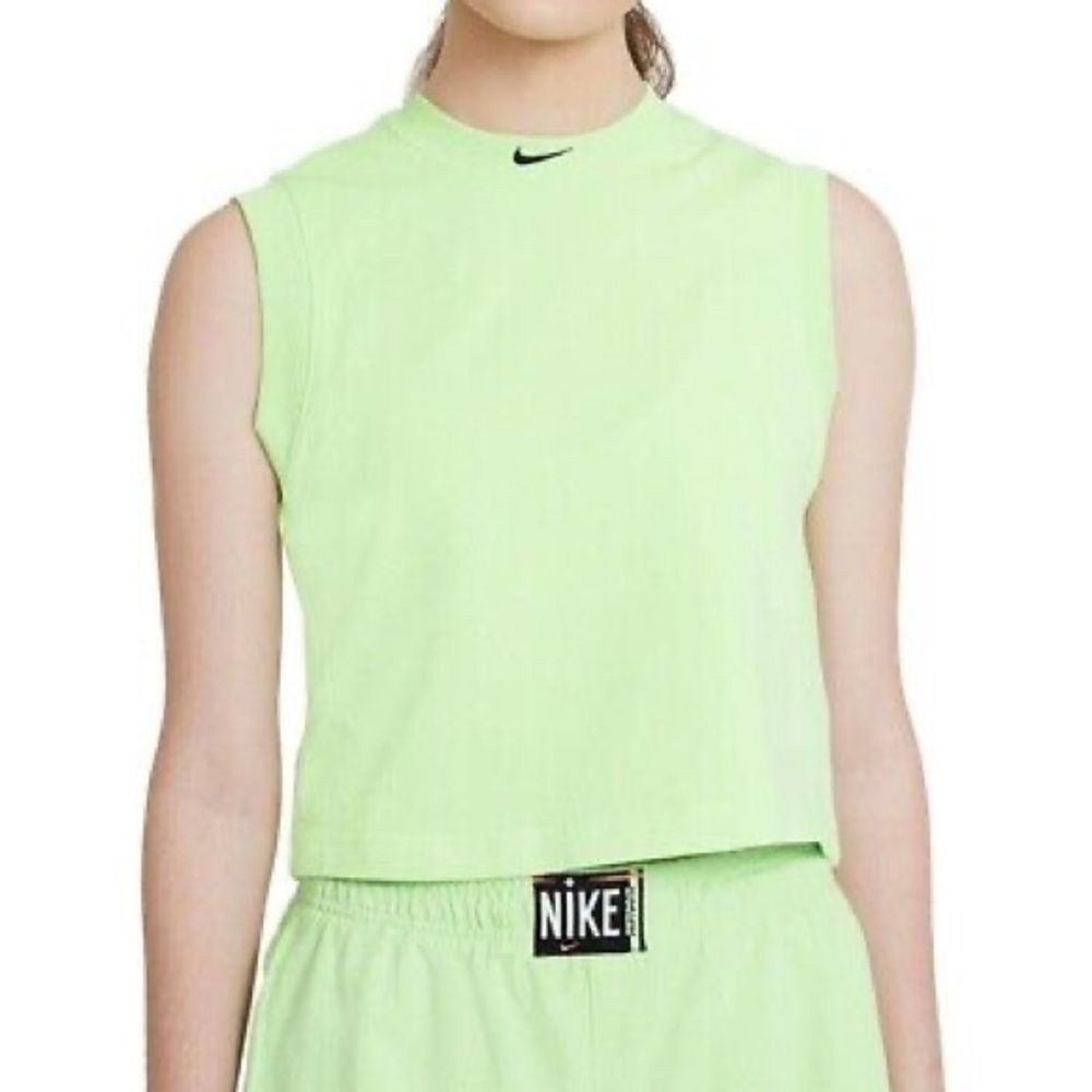 Nike Retro Crop Lime Green Tank